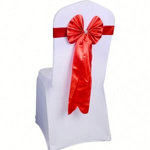 Nœuds en satin pour chaises de mariage, d'anniversaire, de banquet, de réception, chaises pliantes et événementielles - Product Image 4