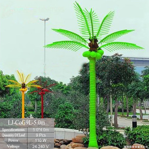 Palmera iluminada para exteriores, palmeras artificiales LED de coco - Product Image 4