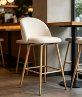 Tabourets de bar modernes à dossier haut, ergonomiques, élégants, pour cuisine, bar à domicile, salle à manger, restaurant, appartement