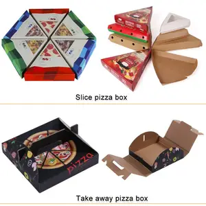 Nhà sản xuất tùy chỉnh in trắng sóng carton bánh pizza Đóng gói hộp