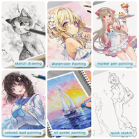 Carnet de croquis A4 16K 160g en papier écologique pour dessin au crayon, couverture personnalisée en kraft, reliure spirale, promotionnel
