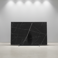 Dalles de marbre noir Marquina polies, marbre veiné noir et blanc pour revêtement mural, carrelage de sol, plan de travail