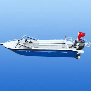 Barco de alta velocidade de alumínio 60-90HP Barco de alta velocidade de potência forte 19.7 pés/6m Sea Play Barco de pesca para 10 pessoas