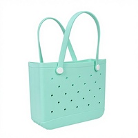 Nouveau sac de plage en EVA pour femme, style européen et américain, durable, design creux, portable, deux ouvertures, grande capacité, couleur unie