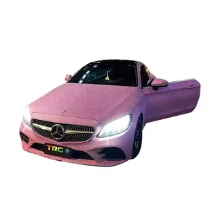 Usine en gros mousseux rose perle diamant poudre film d'emballage de voiture film changeant de couleur de voiture mat diamant poudre - Product Image 1