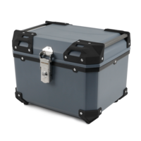 Nouveaux produits boîte de queue de bagage de moto universelle en aluminium 45L avec serrure de sécurité boîte de queue de coffre de moto étanche