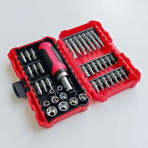Lixin 40-Piece Ratchet <b>Screwdriver</b> Set 1/4 In Socket Bit Set Metric Household Repair Tool Hand <b>Powered</b> - Product Image 1