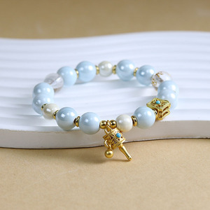 Pulsera de cuentas de oración budistas de cristal de lampwork para mujer, de alta gama, auspiciosa, creativa, cultural, certificada por Lianyungang - Product Image 2