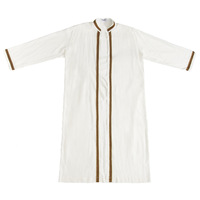 Abaya ouverte pour hommes, Jubba Thobe saoudienne, Vêtement islamique, Kimono Ramadan, Robe à manches longues, Caftan, Robe arabe de Dubaï à col montant