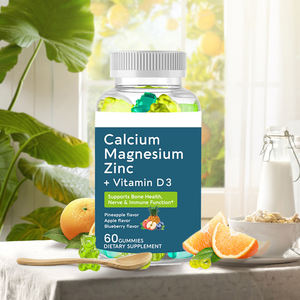 Gummies molles Hezong pour femmes, <span class=keywords><strong>calcium</strong></span>, magnésium, zinc, vitamine D3, 60 unités, soutient la santé des os, la fonction nerveuse, l'immunité, l'énergie, le sommeil - Product Image 5