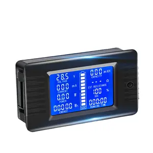 Peacefair PZEM-015 Battery Monitor 0-200V 50A Li-ion/LiFePO4/AGM/Gel Battery Meter 12V/24V/36V/48V Solar System Battery Testers