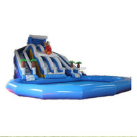 Parc aquatique gonflable GMY avec toboggan, piscine gonflable hors sol avec toboggan