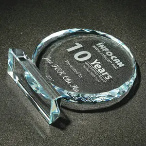 MH-NJ00688 usine vente en gros souvenir cadeau octogone cristal verre trophée prix trophée