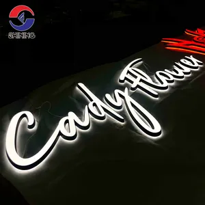 SHINING Hersteller Custom ized RGB 3D LED Lichter Buchstaben Logo Zeichen Acryl LED Outdoor Signage Digital Signage und Displays