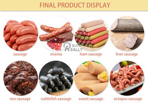 Máquina de procesamiento de carne comercial de acero inoxidable, embutidor de salchichas automático, neumático, llenado de salchichas, 500 kg - Product Image 6