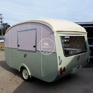 Oem tay đẩy gỗ thực phẩm giỏ hàng thiết kế di động bằng gỗ Ice kiosk cửa hàng ngoài trời để bán - Product Image 2