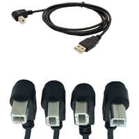 Grosir Pabrik USB 2.0 tipe B laki-laki kabel Printer sudut kanan kabel ekstensi