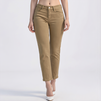 Nouvel Arrivage – Jean Cropped Femme Extensible 4 Directions, Coupe Cigarette, Taille Haute, Décontracté, Amincissant, Allonge les Jambes pour Usage Quotidien