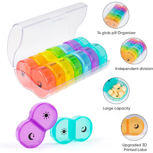 Biểu Tượng Tùy Chỉnh Hàng Tuần Du Lịch Thuốc Hộp Tổ Chức <span class=keywords><strong>7</strong></span> Ngày Thuốc Trường Hợp Lưu Trữ Mini Xách Tay Du Lịch Thuốc <span class=keywords><strong>Container</strong></span> Trường Hợp Hộp Cho Du Lịch - Product Image 6