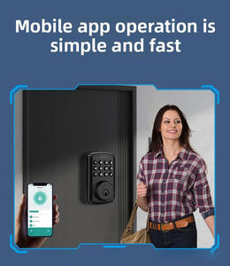 Serrure connectée intelligente avec contrôle à distance via application, empreinte digitale, mot <span class=keywords><strong>de</strong></span> passe électronique, compatible Tuya WiFi pour la maison - Product Image 4