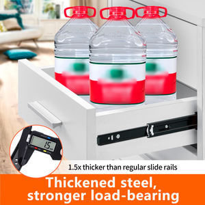 Corrediças de Gaveta de Aço Laminado a Frio de Design Moderno e Alta Resistência YENUO 35mm Montagem Lateral com Rolamento de Esferas para Cozinha, Quarto e Banheiro - Product Image 3