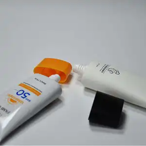 Personalizado Vazio 50ml Squeeze Plástico BB Tubo Para Mão Olho Protetor Solar Contém Rosto Cuidados Com A Pele Creme Loção Cosméticos Tubos