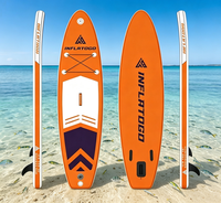 Planche de paddle gonflable InflaToGo 10'6" x 32" x 6" avec système de 3 ailerons tout usage, 8,4 kg, pour lacs et rivières