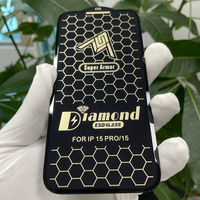 Protecteur en verre trempé Premium Diamond Cut Edge pour iPhone 16 Pro Max pour Samsung Ultra A12 A22 A55 A35 5G ESD téléphones mobiles