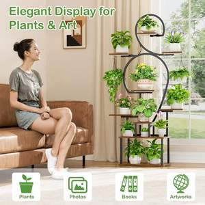 <span class=keywords><strong>Étagère</strong></span> <span class=keywords><strong>à</strong></span> fleurs moderne de style europé<span class=keywords><strong>en</strong></span> <span class=keywords><strong>à</strong></span> 9 niveaux, lampe de culture intérieure, <span class=keywords><strong>en</strong></span> fer et <span class=keywords><strong>bois</strong></span>, pour salon, rangement de <span class=keywords><strong>plantes</strong></span> vertes <span class=keywords><strong>à</strong></span> domicile - Product Image 3