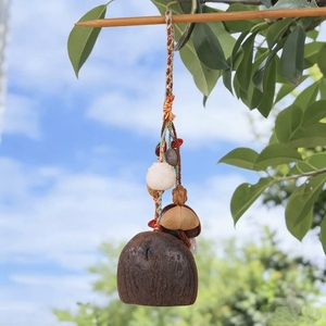 Wholesale Vintage Natural Fruit Shell <b>Wind</b> Bell Multiple Style Handcrafted Bodhi Beads Rearview Mirror Hanging Decor - Product Image 5