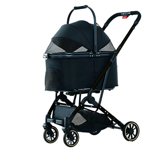 Poussette multifonctionnelle pour animaux de compagnie, détachable, avec panier amovible, légère, pliable, 4 roues, pour les voyages et le camping - Product Image 4