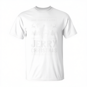 Camiseta Jerry Christmas Blanca Unisex para Adulto, Cuello Redondo, Manga Corta, Impresión Digital, Regalo Promocional - Product Image 2