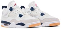 Chaussures de basket-ball unisexes Air 4 Retro SP Autumn Navy en cuir véritable, dessus en mesh, semelle extérieure en caoutchouc, semelle intermédiaire en EVA