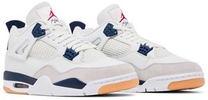 Nike Air <span class=keywords><strong>Jordan</strong></span> 4 Retro SP Navy Chaussures de <span class=keywords><strong>basket</strong></span>-ball unisexes en cuir véritable avec empeigne en maille et semelle extérieure en caoutchouc EVA - Product Image 4