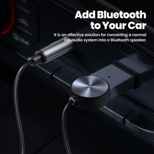 Récepteur audio de voiture 5.3, adaptateur de musique sans fil avec micro AUX 3,5 mm, haut-parleur filaire, kit voiture, accessoires vidéo - Product Image 4