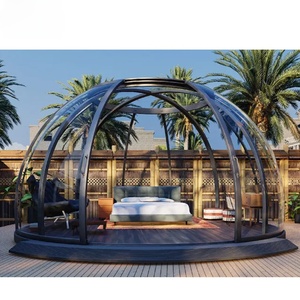 Kit de maison en forme de dôme, tente de <span class=keywords><strong>jardin</strong></span> d'hiver préfabriquée en aluminium, cadre transparent en polycarbonate, prix d'usine - Product Image 5