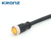 KRONZ 7/8 "Connecteurs d'alimentation non blindés en PVC personnalisés Connecteurs circulaires droits moulés femelles à 3/4/5 broches