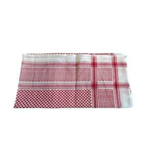 工場卸売 カスタム 55インチ シフォン チェック柄 ストライプ 通気性 レッド ケフィヤ ラップ イスラム教徒用 メンズ スカーフ - Product Image 3