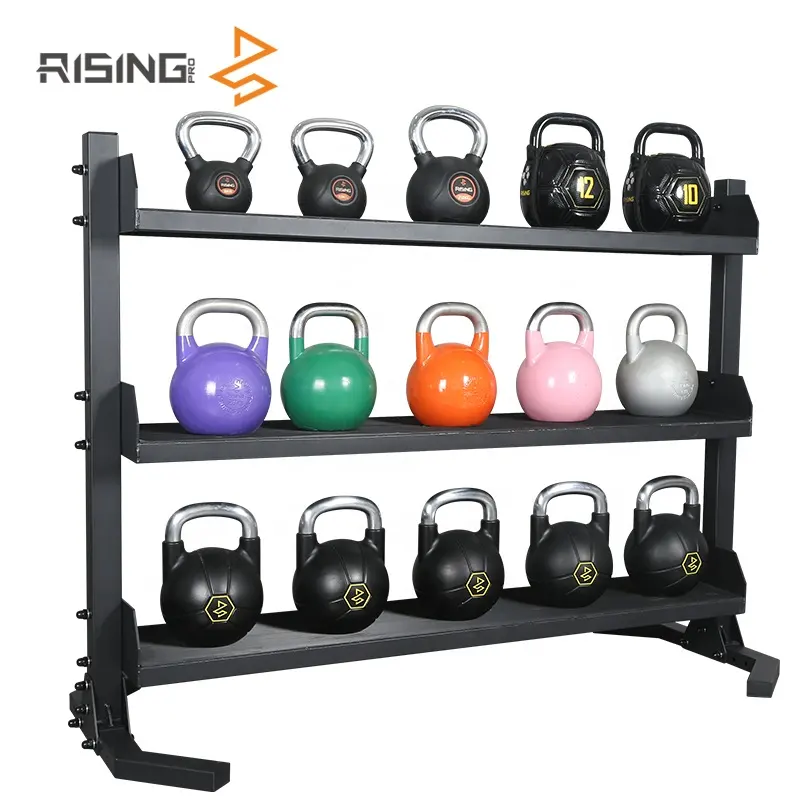 Upgrade Produkt Multifunktion ales Gewicht Lager regal 3 Tier für Kettle bell, Hantel, Medizin ball für Home Gym Fitness Übung