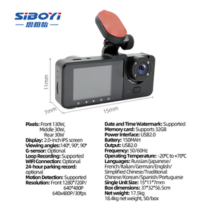 กล้องติดรถยนต์ HD 3 เลนส์ ความละเอียด 720P บันทึกภาพสามช่องทาง <span class=keywords><strong>หน้า</strong></span><span class=keywords><strong>จอ</strong></span> IPS 2 นิ้ว พร้อมเซ็นเซอร์ G บันทึกแบบวนซ้ำ ตรวจจับความเคลื่อนไหว และระบบตรวจสอบขณะจอดรถ - Product Image 3