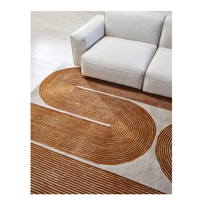Tapis en laine touffeté à la main de style haut-bas Design persan moderne pour une utilisation à la maison Tapis élégant pour manger Vivre Inde Origine - Product Image 5