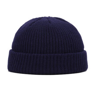 Gorro corto de moda <span class=keywords><strong>para</strong></span> hombre, gorro barato en blanco, gorro Docker, gorro de invierno cálido de punto <span class=keywords><strong>para</strong></span> hombre, vestido informal al aire libre - Product Image 2