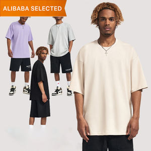 เสื้อยืดโอเวอร์ไซส์ผ้าฝ้าย 100% หนัก 240 GSM สั่งทำขายส่ง เสื้อยืดเปล่าทรงหลวมไหล่ตก สตรีทแวร์ เสื้อยืดผู้ชายขายส่งจากโรงงาน - Product Image 1
