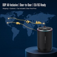 Diffuseur d'huiles essentielles portable 50 ml avec projection d'étoiles pour voiture, démarrage et arrêt automatiques, machine d'aromathérapie pour voiture