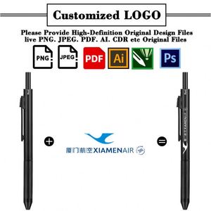 Stylo Métallique Multifonction 4-en-1 Style Sportif, Rétractable, à Détection de Gravité, Mécanique et à Bille, avec Boîte Cadeau – Vente en Gros - Product Image 2