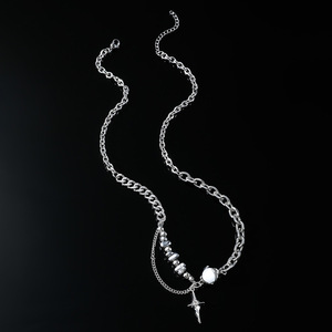 Collar con Colgante de Cruz de Acero de Titanio Estilo Hiphop, Diseño Personalizado, Collar para Hombre, Joyería al por Mayor, Tendencia de Moda - Product Image 1