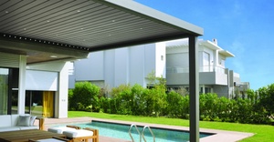 <span class=keywords><strong>Pergola</strong></span> pliable automatique préfabriquée au design personnalisé TOMA, véranda nordique, design extérieur de <span class=keywords><strong>balcon</strong></span> et de jardin, aluminium - Product Image 3