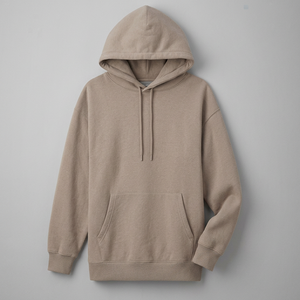 High Quality Women's 100% Organic Cotton Polyester Fleece Hooded Quick Dry Breathable Drop Shoulder Oversized Hoodies - Product Image 1