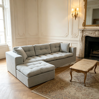 Canapé modulaire sectionnel personnalisé compressé sous vide, fabrication OEM, canapé nuage de luxe, canapé-lit en L sans structure ODM, pour usage hôtelier