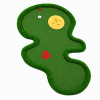 Tapis de golf miniature à neuf trous en gazon artificiel, tapis de putting personnalisé pour la maison ou le bureau, tapis d'entraînement au chipping intérieur/extérieur
